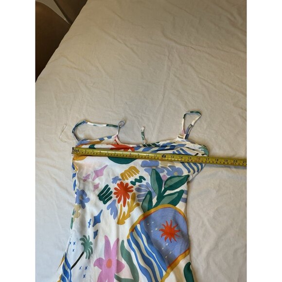 Princess Polly Maxi Dress Abstract Print Tie Back Resort Vacation 4 S NWT - Picture 6 of 10